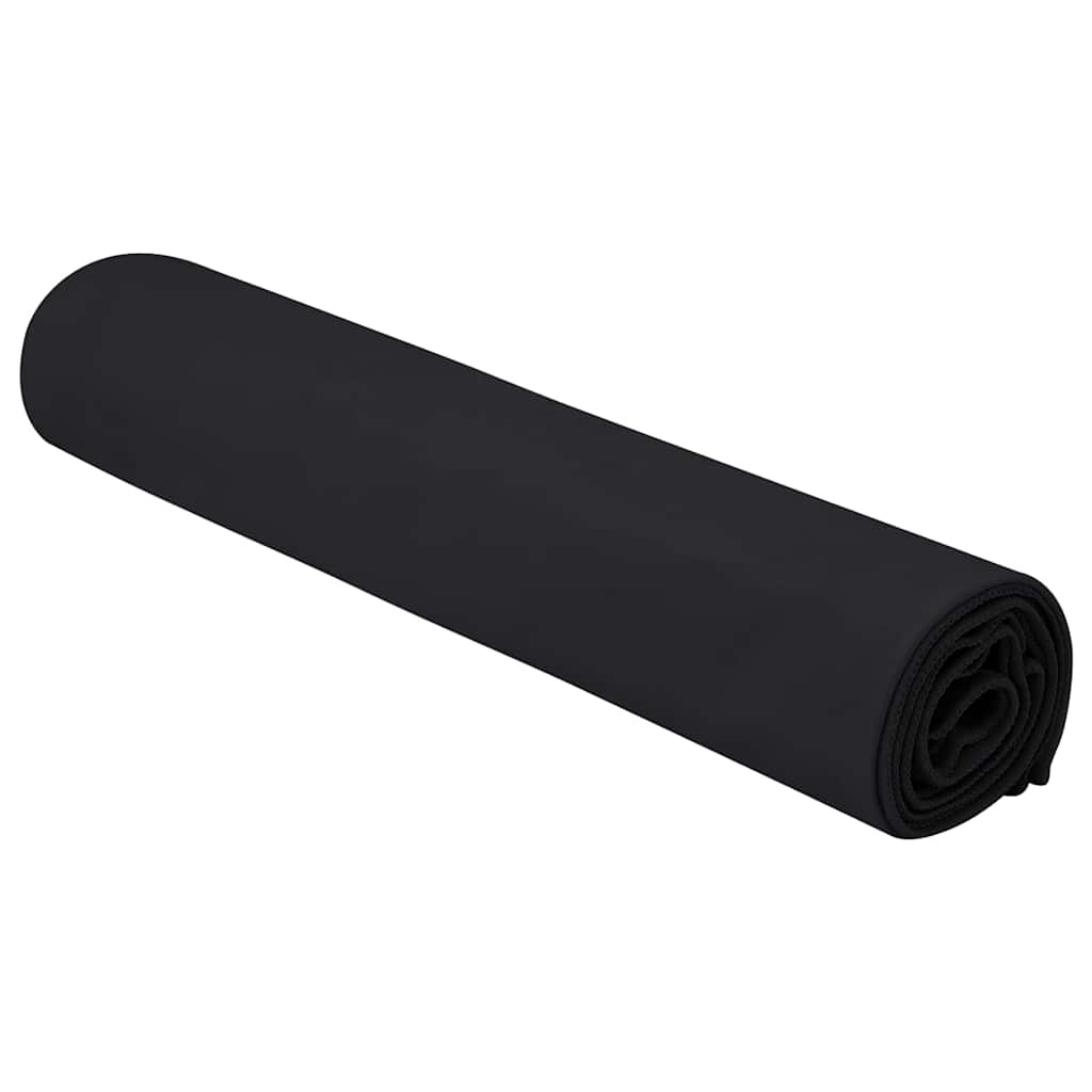 vidaXL Sporthanddoeken 2 pcs Zwart 140 x 70 cm Polyester en polyamide