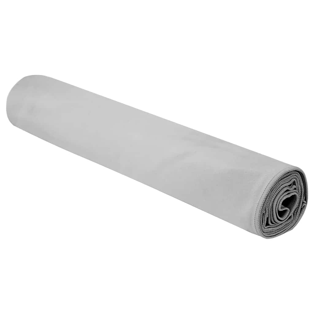 vidaXL Sporthanddoeken 2 pcs Grijs 180 x 90 cm Polyester en polyamide
