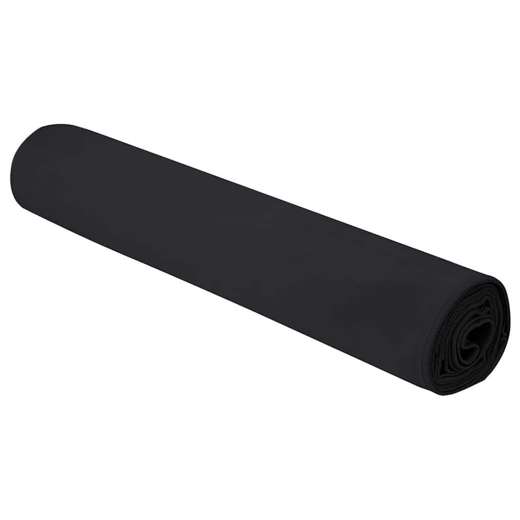 vidaXL Sporthanddoeken 2 pcs Zwart 180 x 90 cm Polyester en polyamide