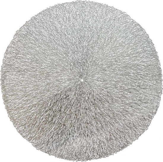 Unique living Placemat Ciara 38cm diameter silver - 