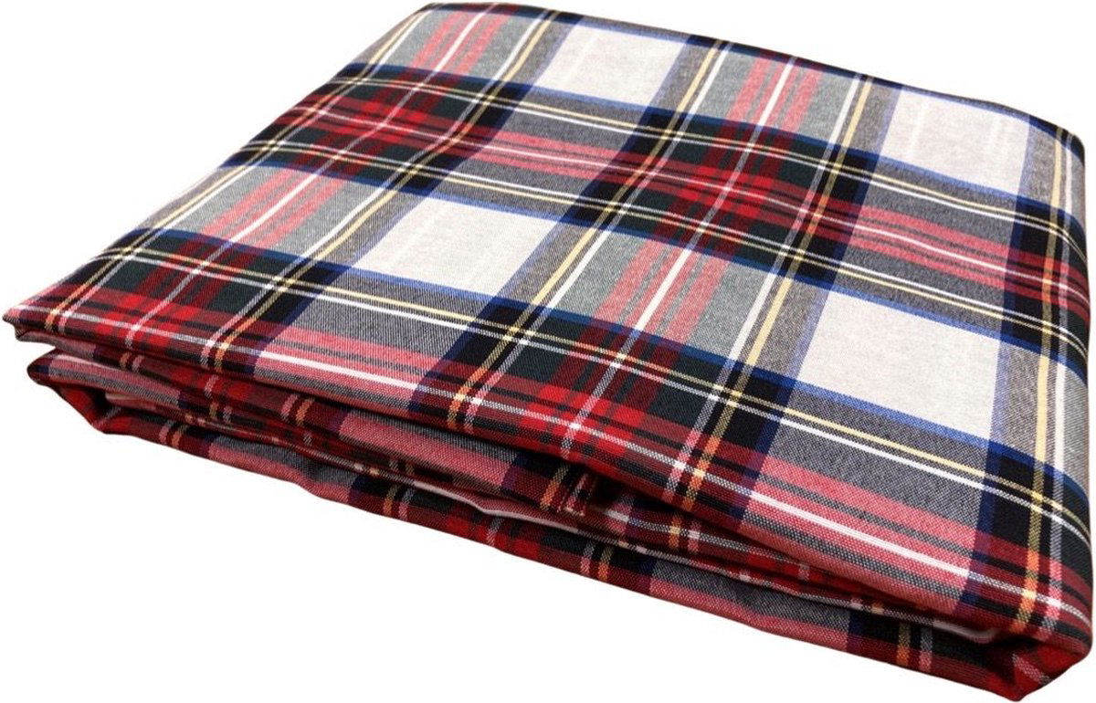 Unique living Servet Xmas tartan 40x40cm set 4st. white - 