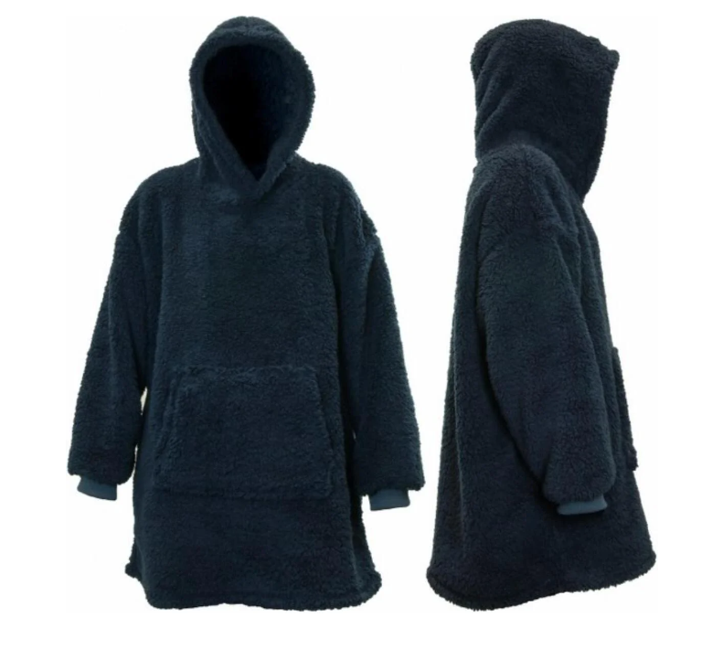 Unique living Hoodie Teddy donkerblauw 70x50x87 cm - 