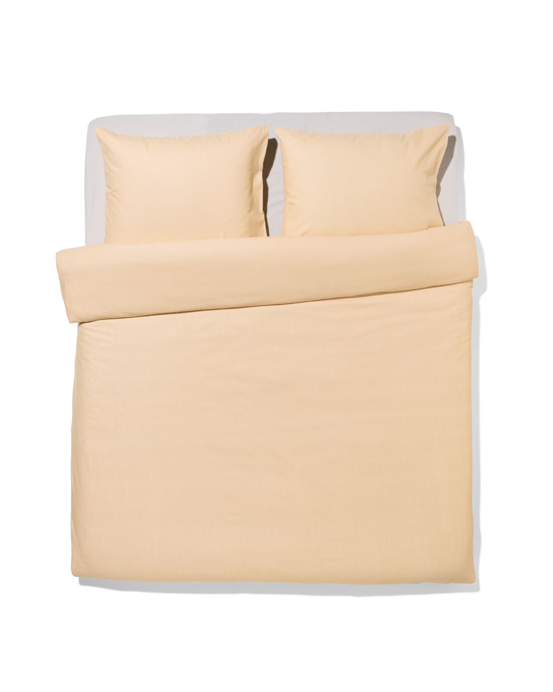 HEMA Dekbedovertrek 240x200/220cm Flanel Strepen Beige (beige)