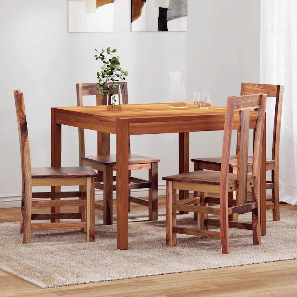 vidaXL Eetkamerstoelen 4 st massief hout