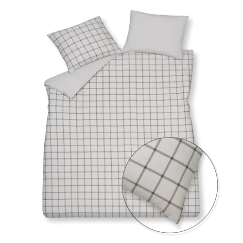 Vandyck Flanel Dundee dekbedovertrek 200x200/220 Thyme