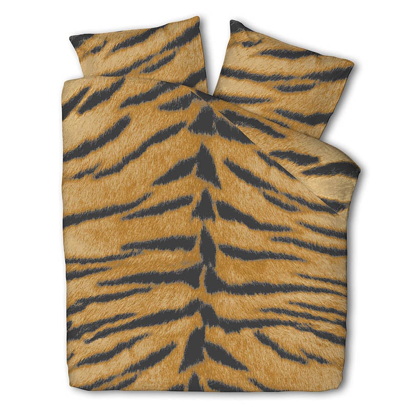 Fresh and Co Dekbedovertrek Tiger Skin LitsJumeaux (240x220 Cm) Meerkleurig Polyesterkatoen Dieren  - Overtrek - 240x220 Cm (Lits-Jumeaux) - Fresh - 