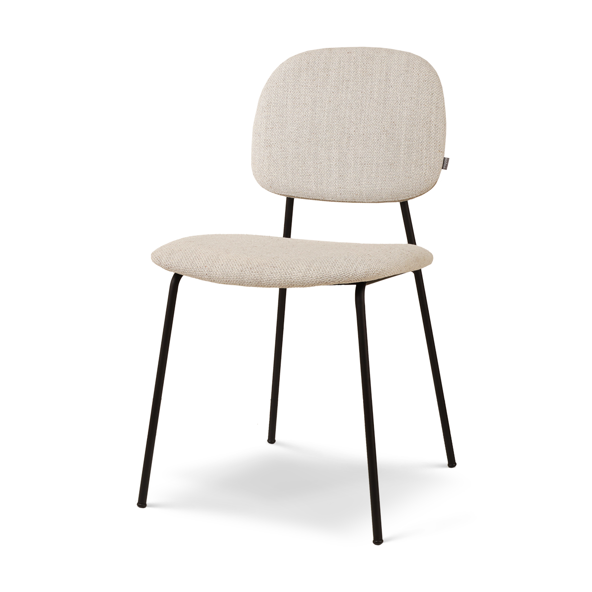 Nolon Jasmijn eetkamerstoel beige gemêleerd - zwart onderstel