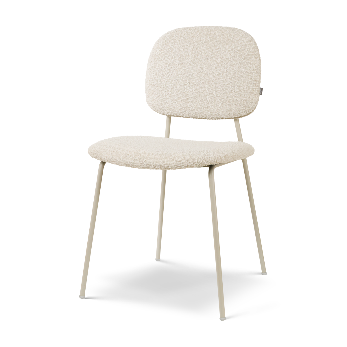 Nolon Jasmijn eetkamerstoel bouclé beige - grijsbeige onderstel