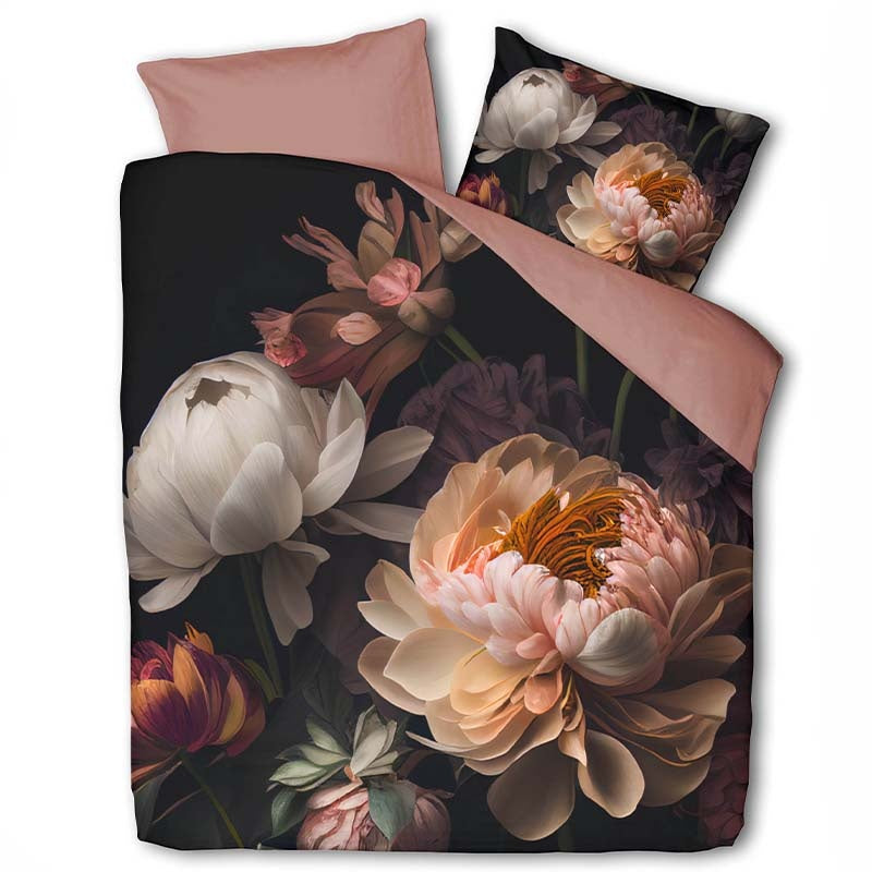 Presence Dekbedovertrek Katoen Sofia Red LitsJumeaux (240x220 Cm) Meerkleurig Katoen Bloemen  - Overtrek - 240x220 Cm (Lits-Jumeaux) -  - 