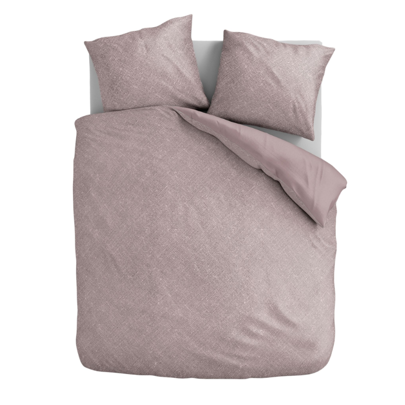 Fresh and Co Dekbedovertrek Stonewash Rosé Eenpersoons (140x200 Cm) Roze Microvezel  - Overtrek - 140x200 Cm (Eenpersoons) -  - 