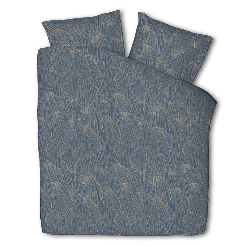 Presence Dekbedovertrek Katoen Mushroom LitsJumeaux (240x240 Cm) Blauw Katoen Patroon  - Overtrek - 240x240 Cm (Lits-Jumeaux) -  - 