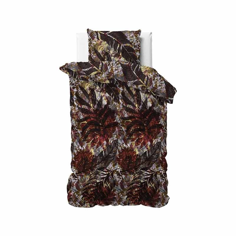 Manilla Dekbedovertrek Velvet Ivory Eenpersoons (140x200 Cm) Meerkleurig Microvezel Natuur & Bloemen  - Overtrek - 140x200 Cm (Eenpersoons) - - 