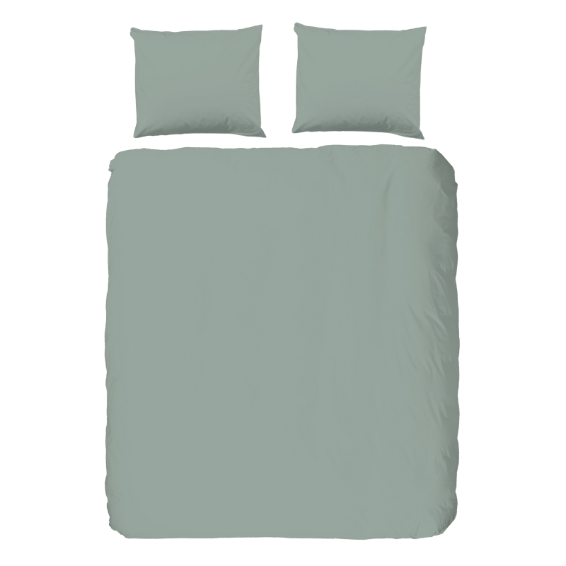 Pure Dekbedovertrek  Uni Eenpersoons (140x200 Cm) Lichtgroen Microvezel Effen  - Overtrek - 140x200 Cm (Eenpersoons) -  - 