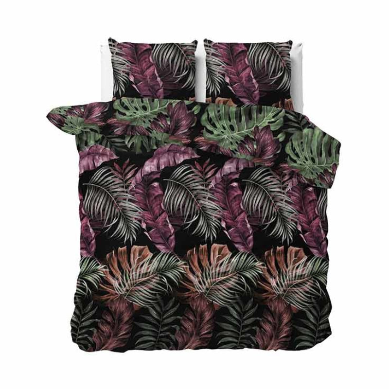 Manilla Dekbedovertrek Velvet Aurora Eenpersoons (140x200 Cm) Meerkleurig Microvezel Natuur & Bloemen  - Overtrek - 140x200 Cm (Eenpersoons) - - 