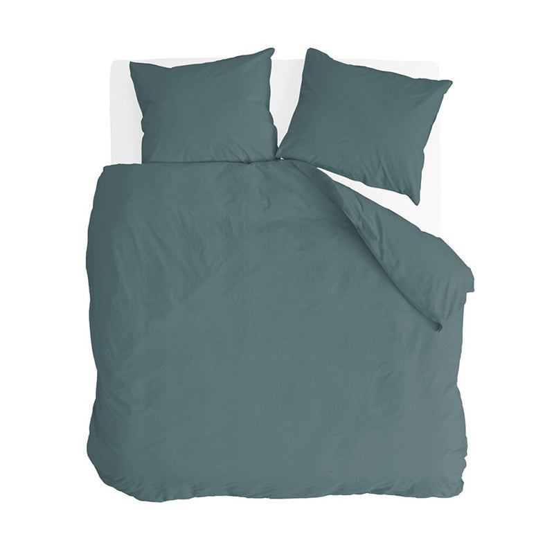 Byrklund Dekbedovertrek Katoen Sleep Softly Groen Eenpersoons (140x200 Cm) Groen Katoen Effen  - Overtrek - 140x200 Cm (Eenpersoons) -  - 