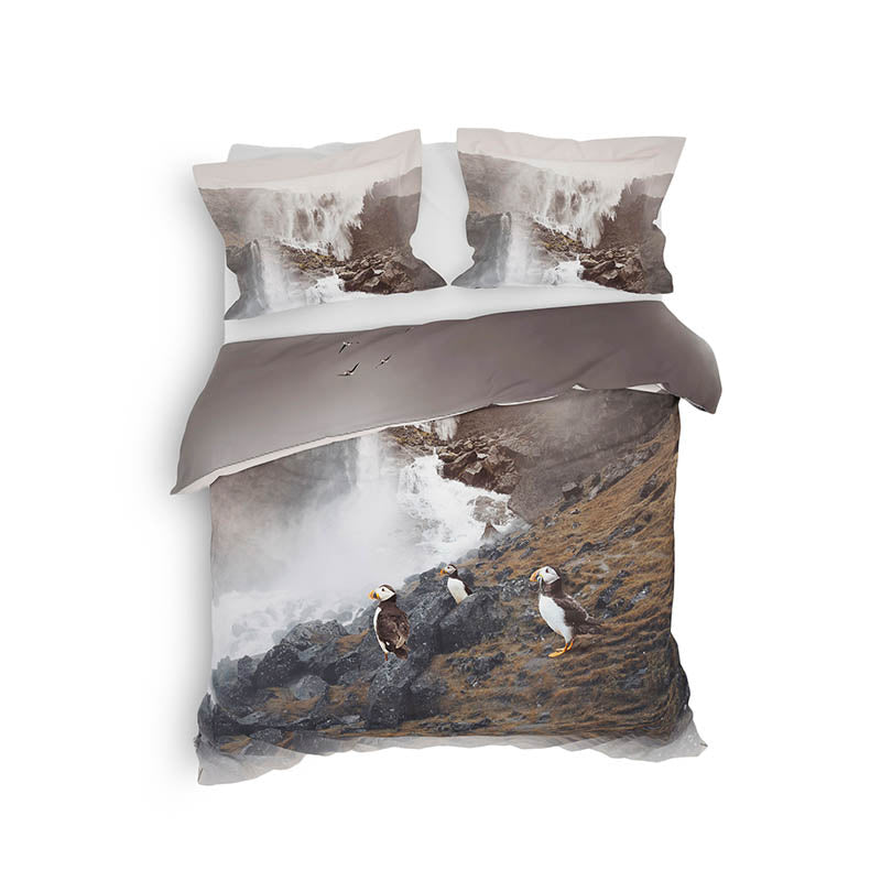 Heckett Lane Dekbedovertrek Laurien Tweepersoons (200x200 Cm) Meerkleurig Katoen Natuur  - Overtrek - 200x200 Cm (Tweepersoons) -  - 