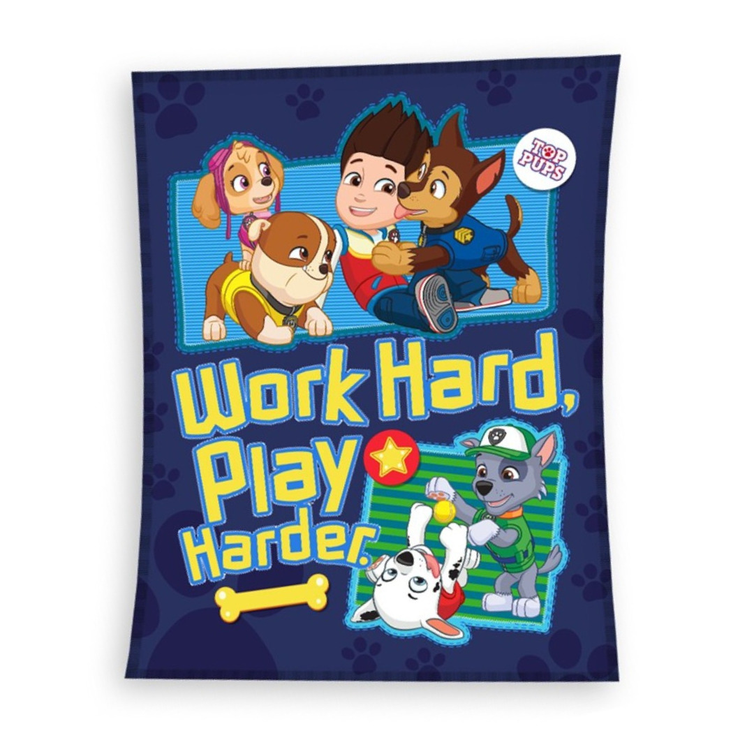 Paw Patrol thema fleece dekentje - plaid - 100 x cm - kinderen -