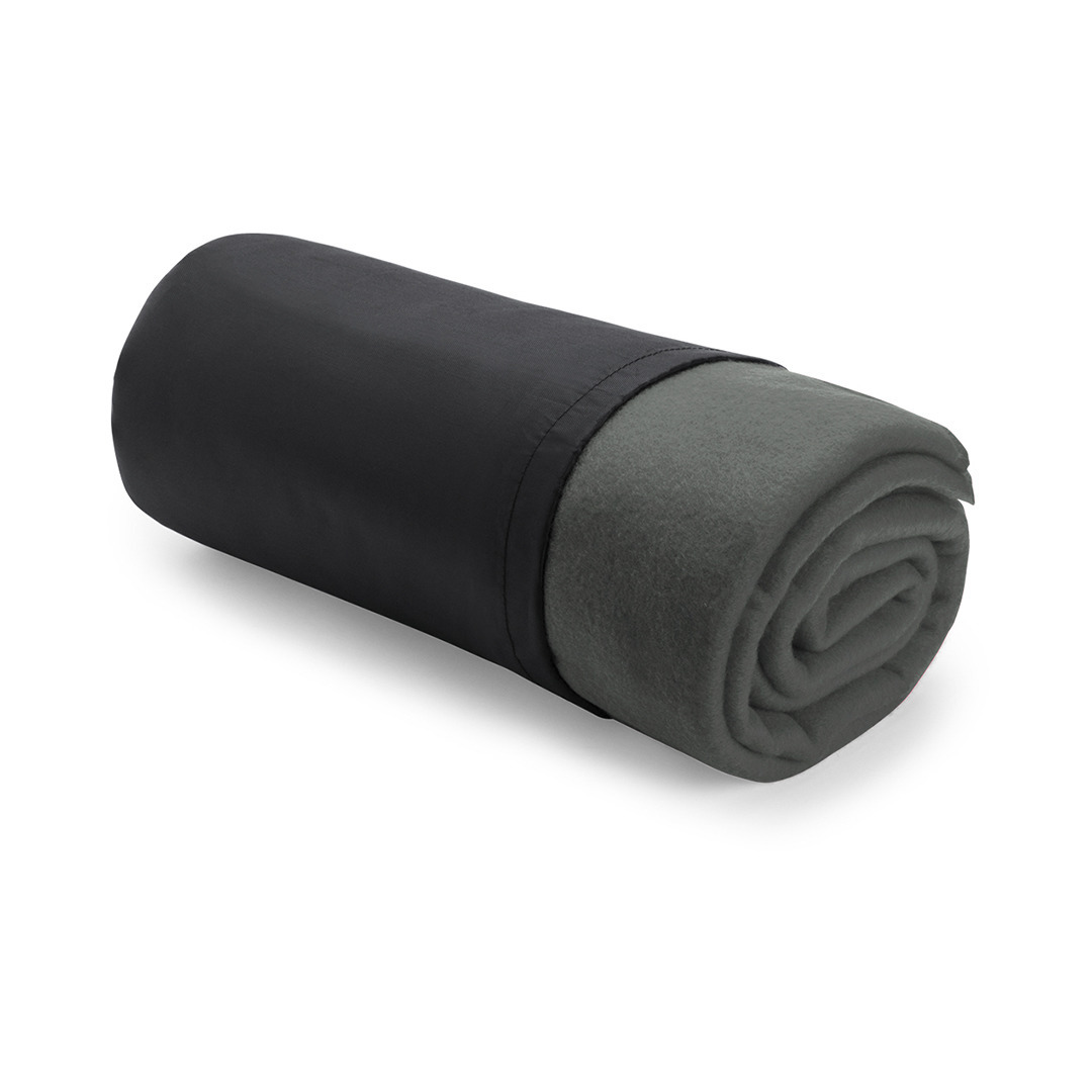 Merkloos Warme Polar Fleece deken - plaid - donkergrijs - 120 x 150 cm - Woondekens - banddekens -