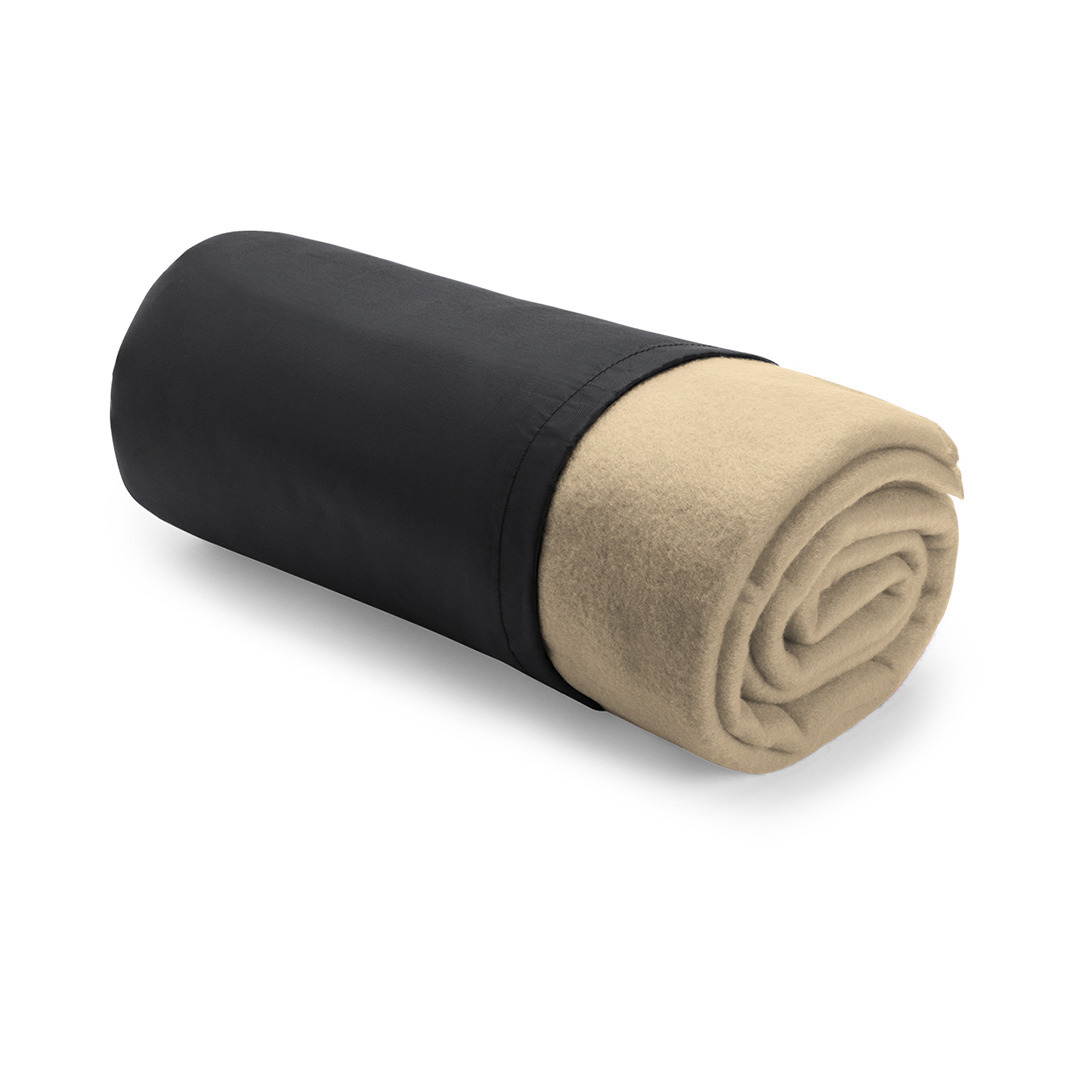 Merkloos Warme Polar Fleece deken/plaid - Set van 5x stuks - beige - 120 x 150 cm - Woondekens/bankdekens - o -