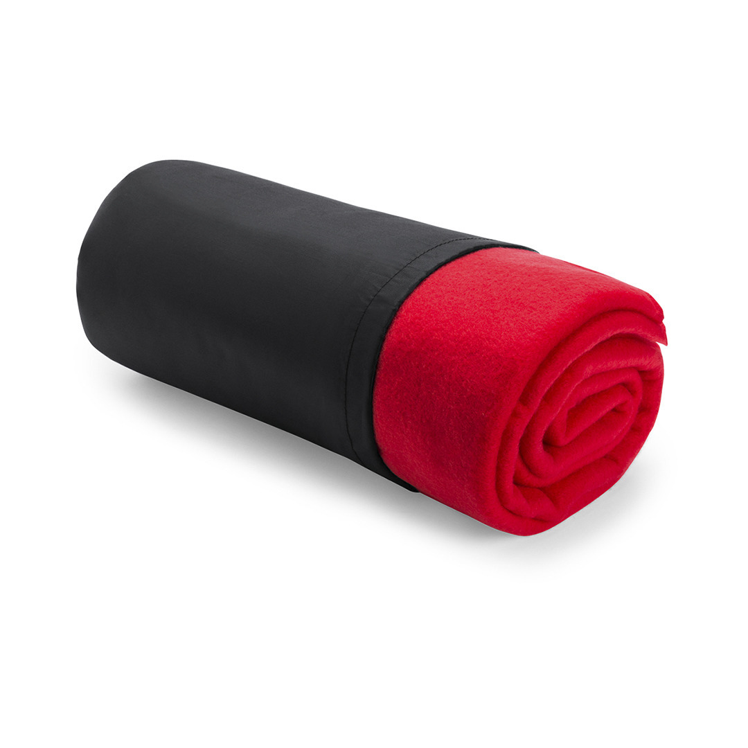 Merkloos Warme Polar Fleece deken/plaid - Set van 5x stuks - rood - 120 x 150 cm - Woondekens/banddekens - In -