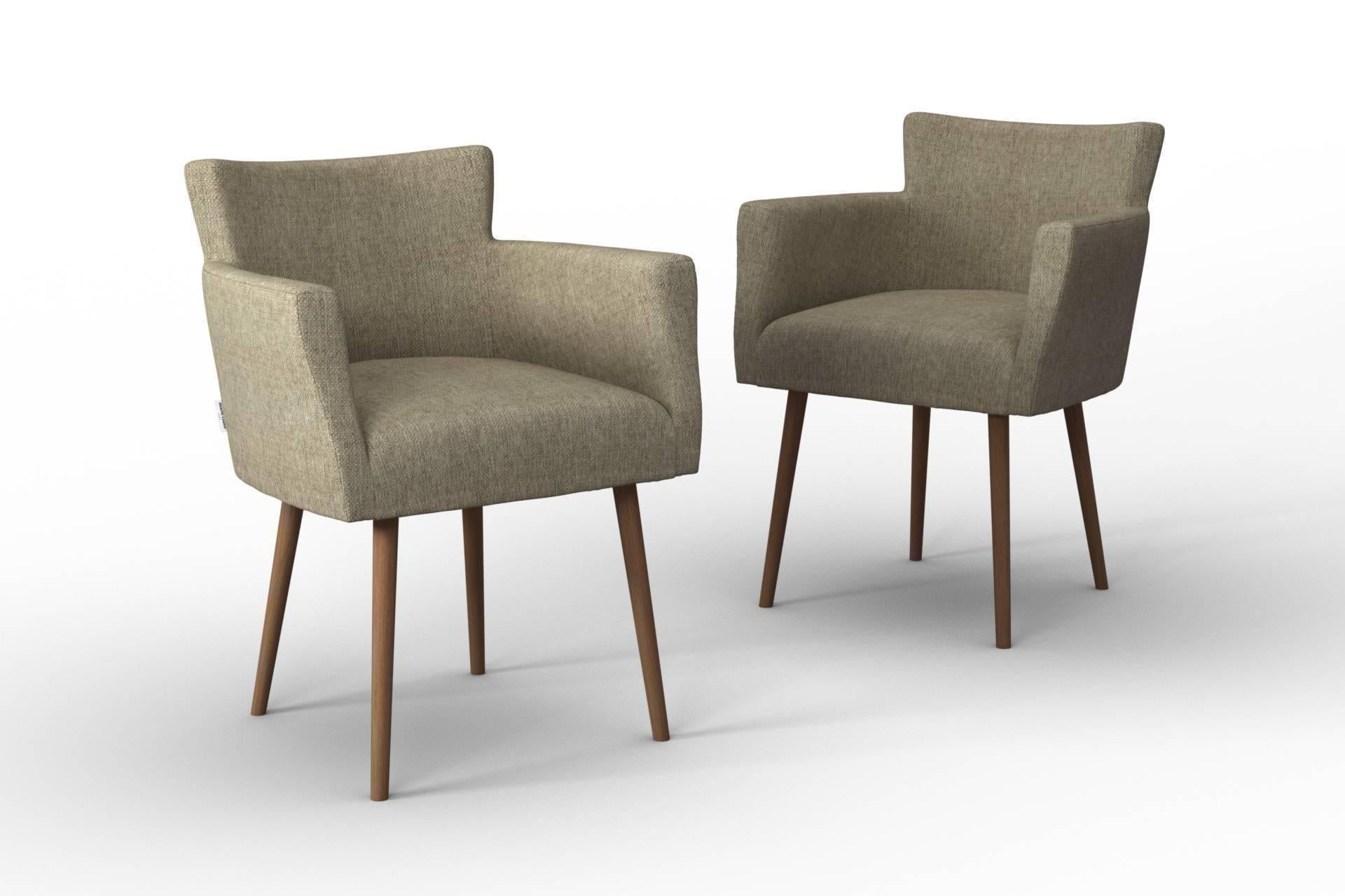 NADUVI Collection Set van 2 eetkamerstoelen Billie linnen | 