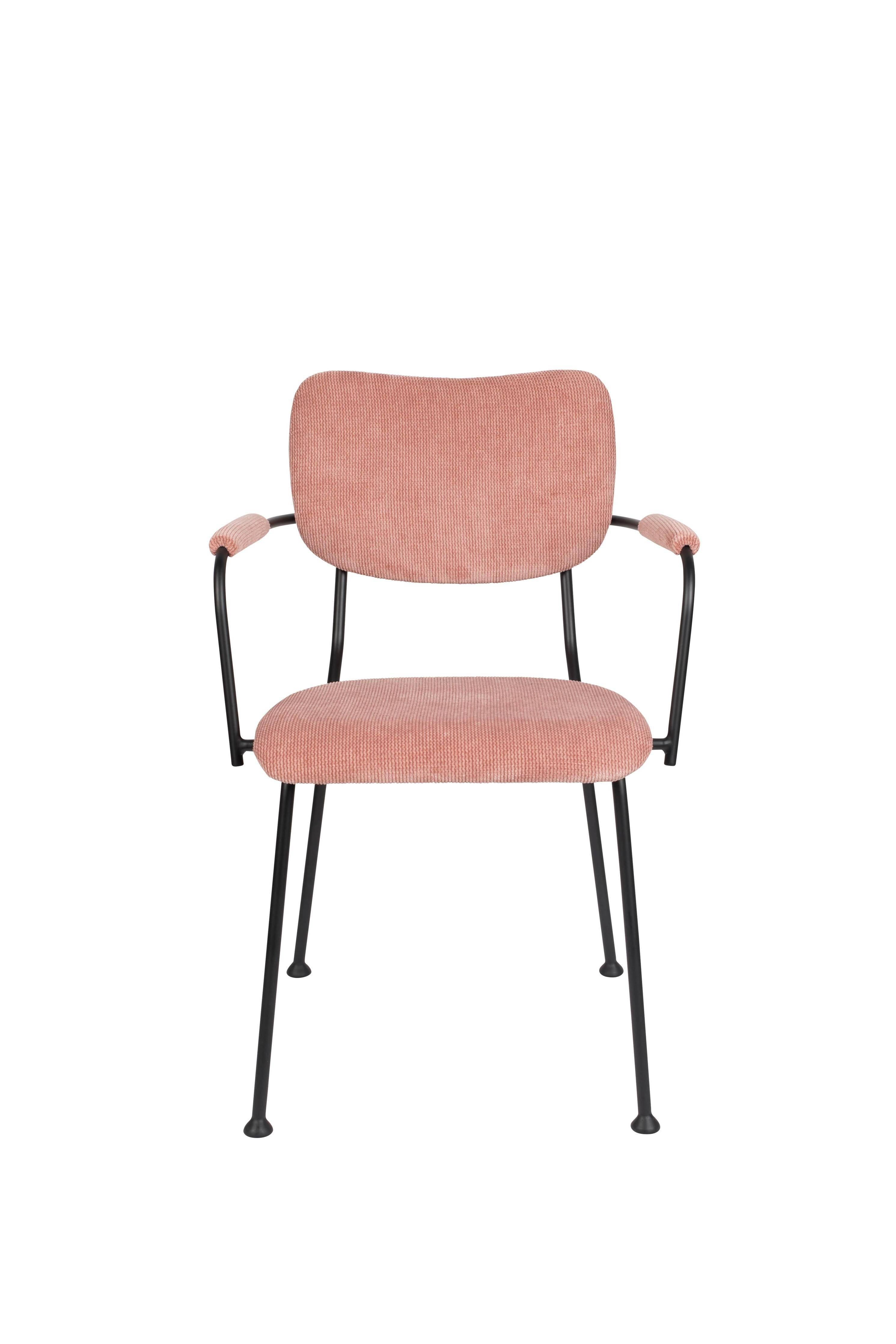 Zuiver Set van 2 eetkamerstoelen Benson met armleuning | 