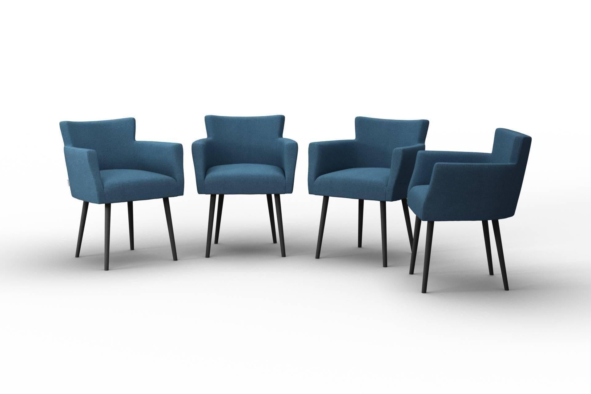 NADUVI Collection Set van 4 eetkamerstoelen Billie linnen | 