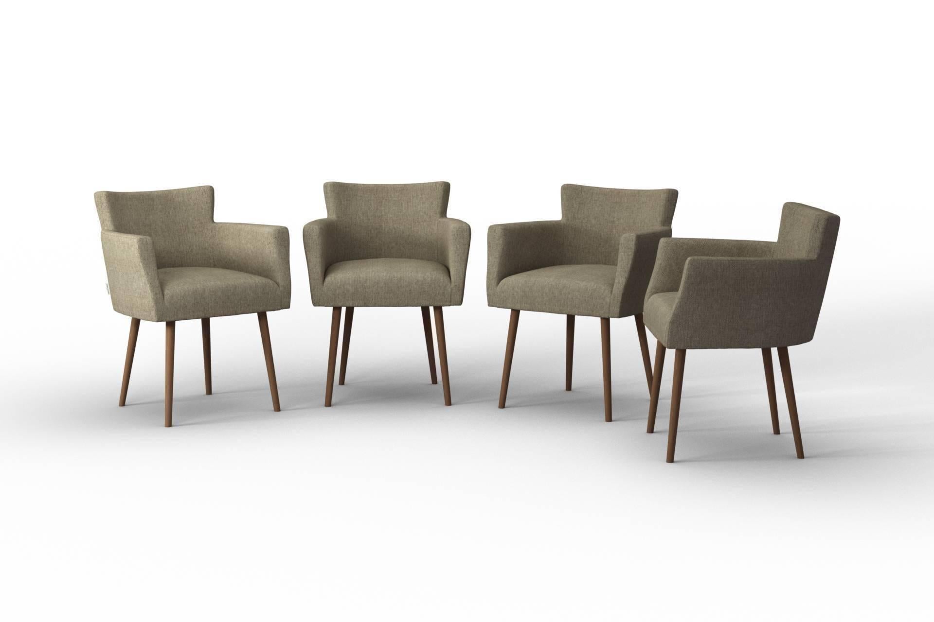 NADUVI Collection Set van 4 eetkamerstoelen Billie linnen | 