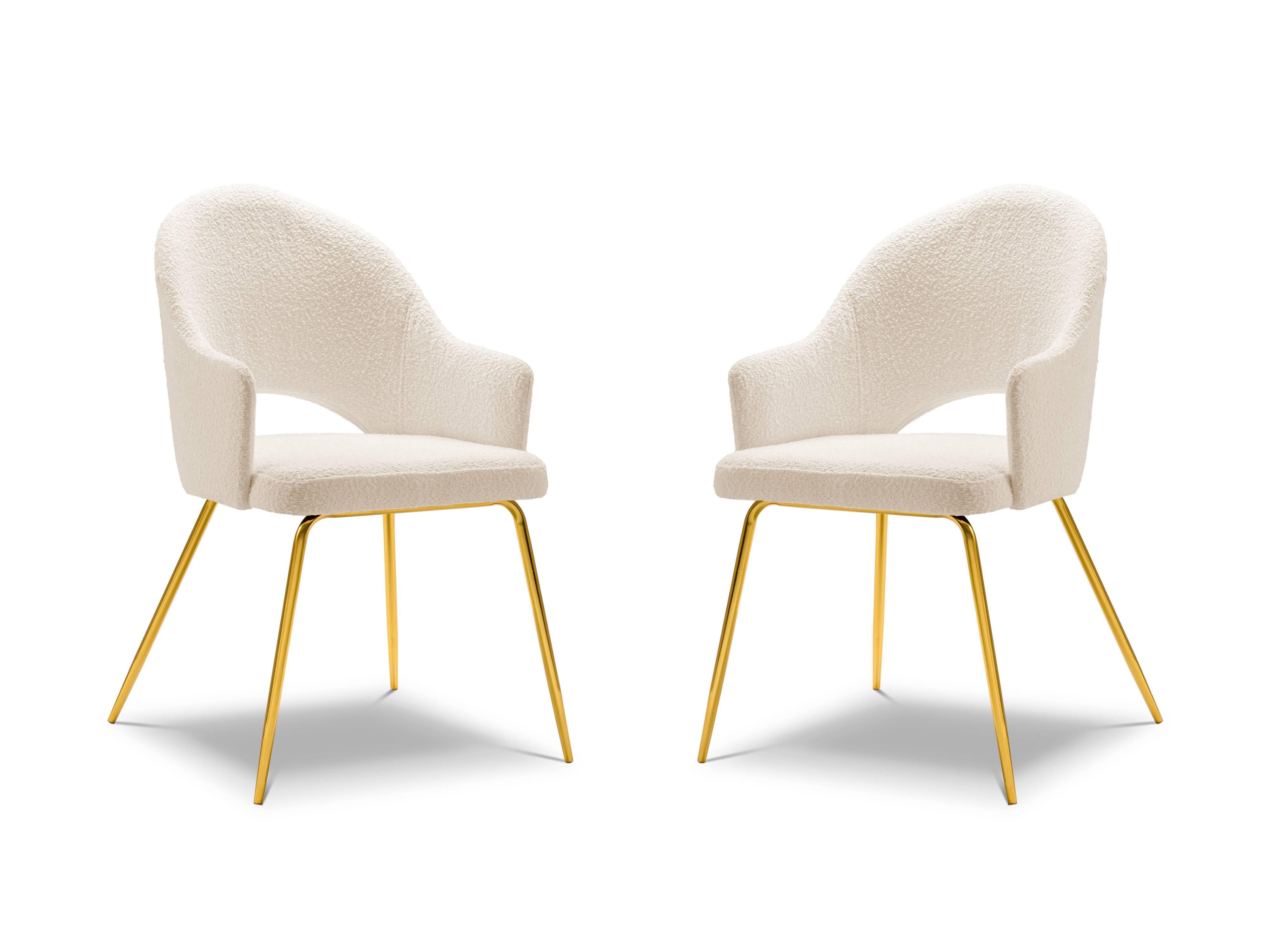 CXL by Christian Lacroix Set van 2 eetkamerstoelen Lyn bouclé | 