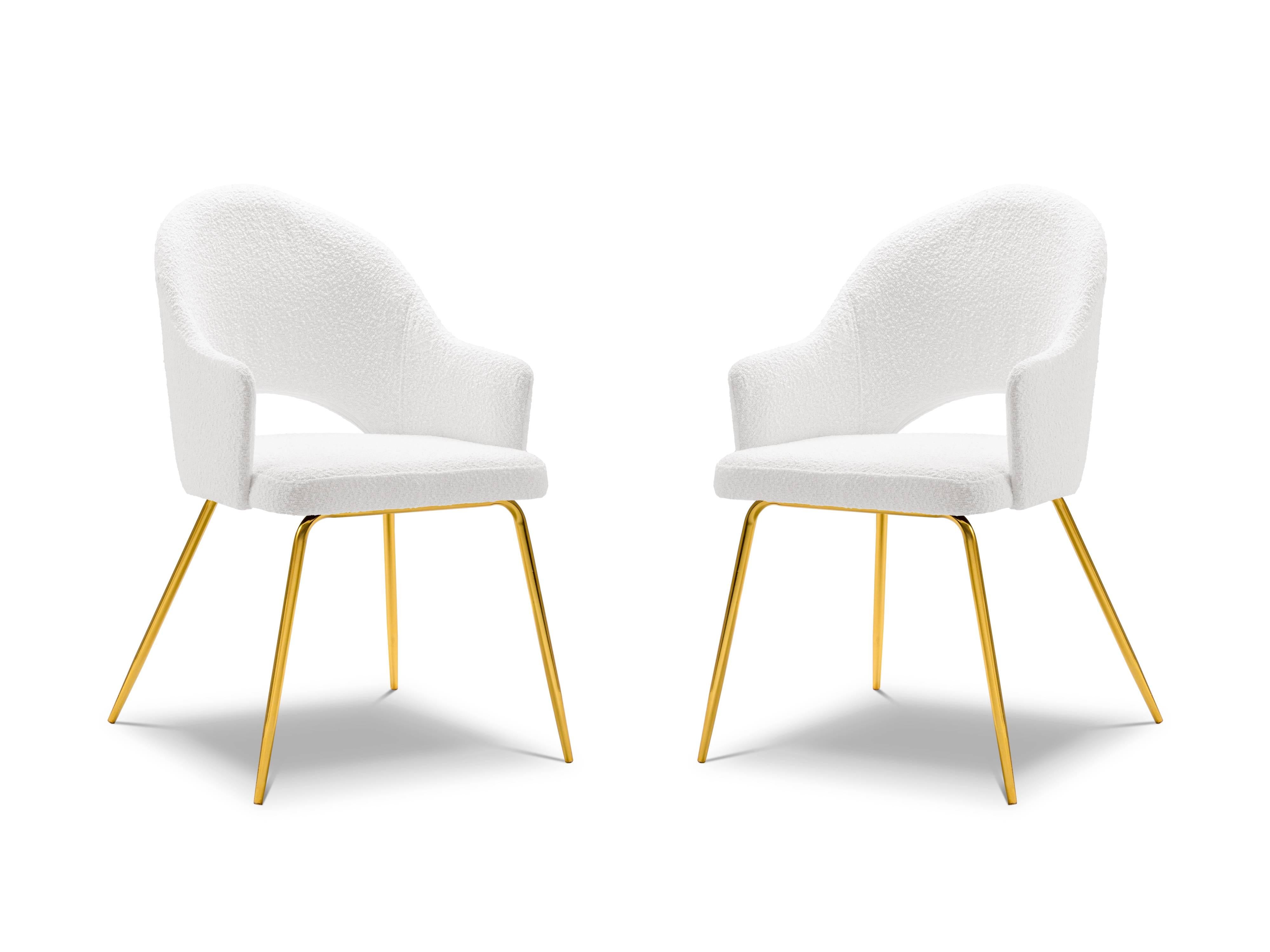 CXL by Christian Lacroix Set van 2 eetkamerstoelen Lyn bouclé | 
