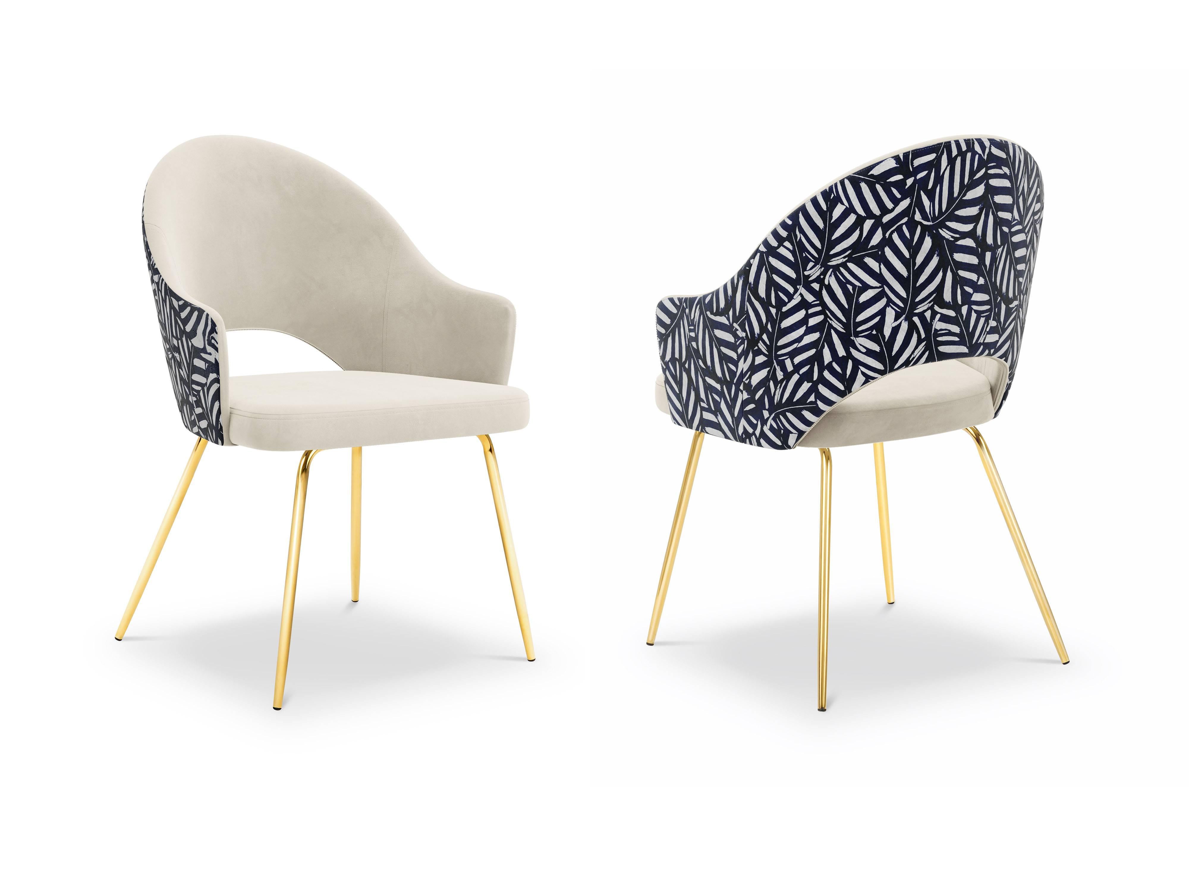 CXL by Christian Lacroix Set van 2 eetkamerstoelen Lys velvet | 
