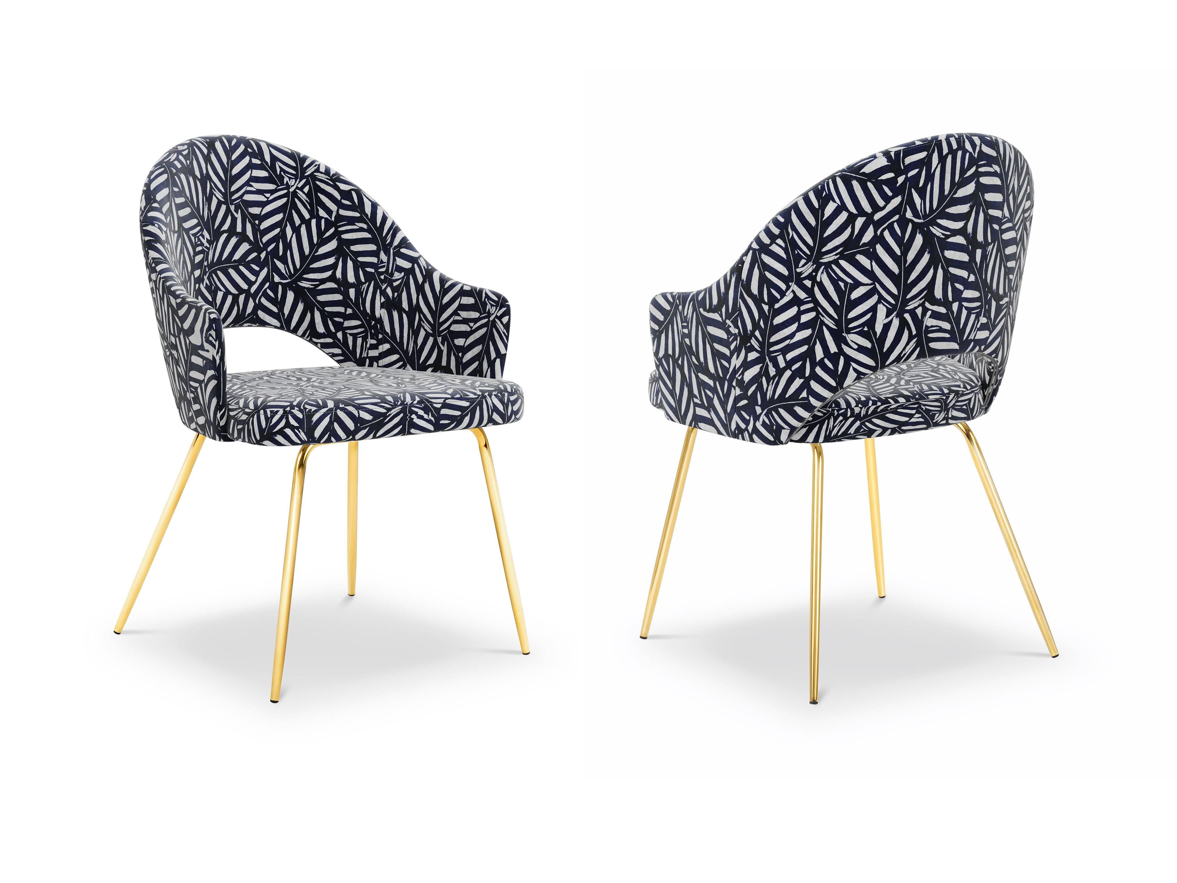 CXL by Christian Lacroix Set van 2 eetkamerstoelen Lys velvet | 