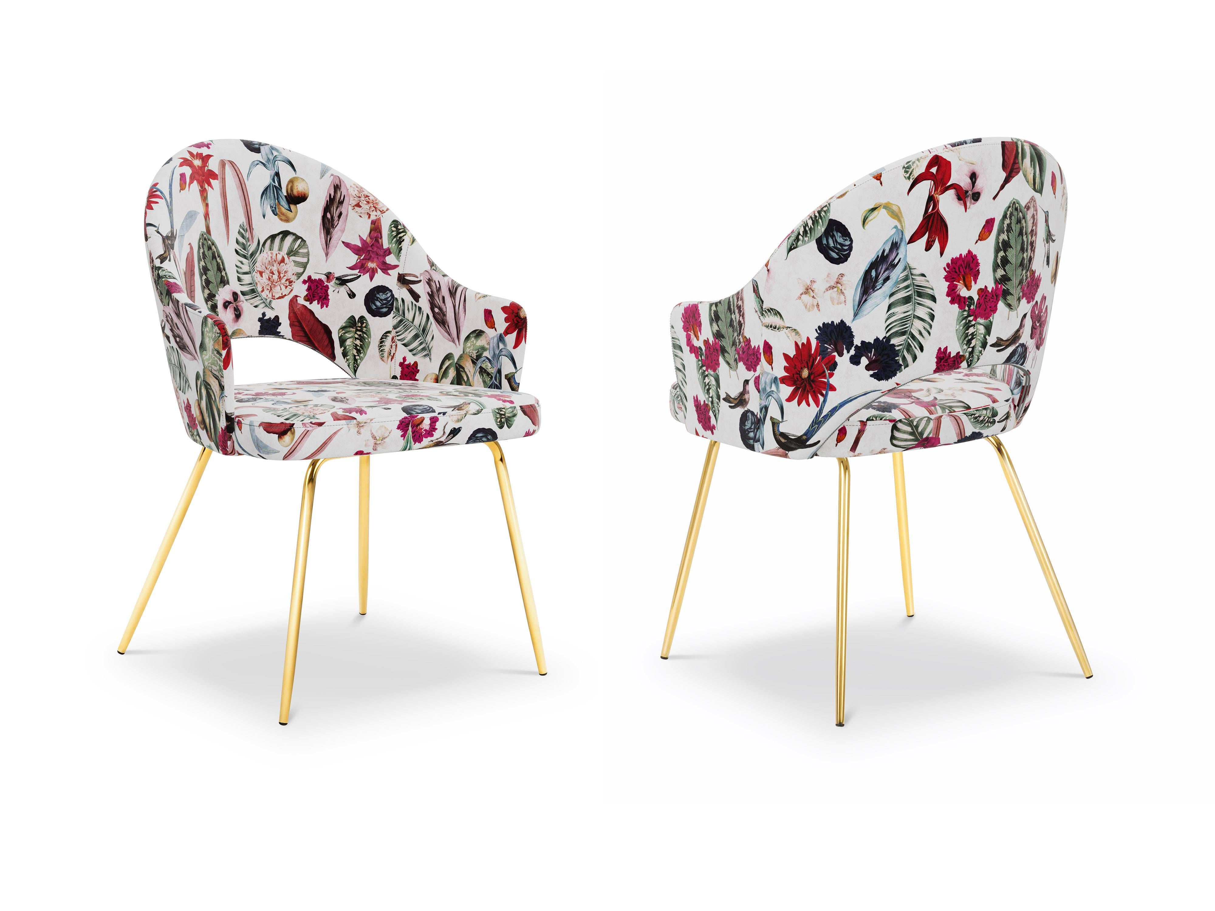 CXL by Christian Lacroix Set van 2 eetkamerstoelen Lys velvet | 