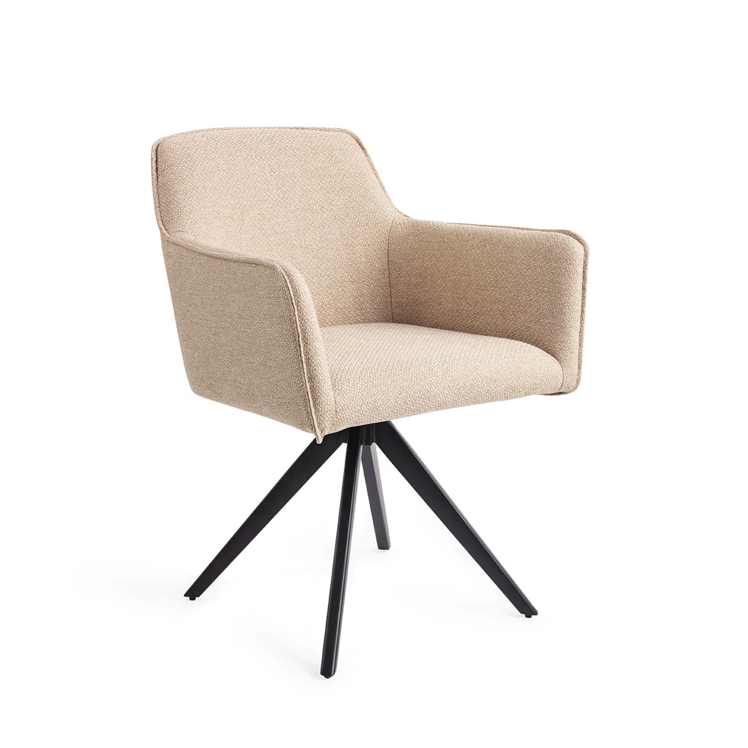 Jesper Home Eetkamerstoel Hofu Turn Black, Draaibaar - Wild Walnut
