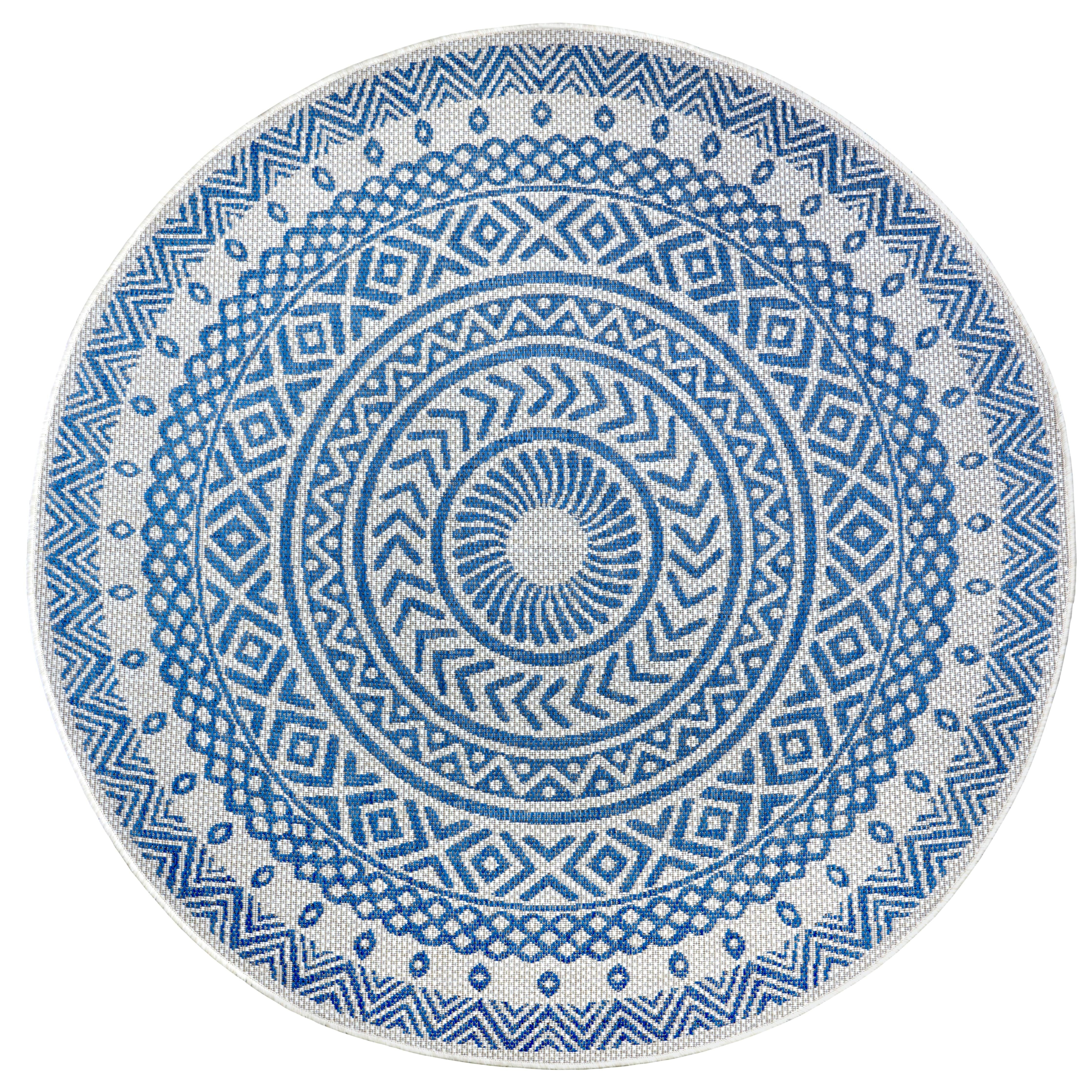 Northrugs Vloerkleed Giro rond in- & outdoor | 