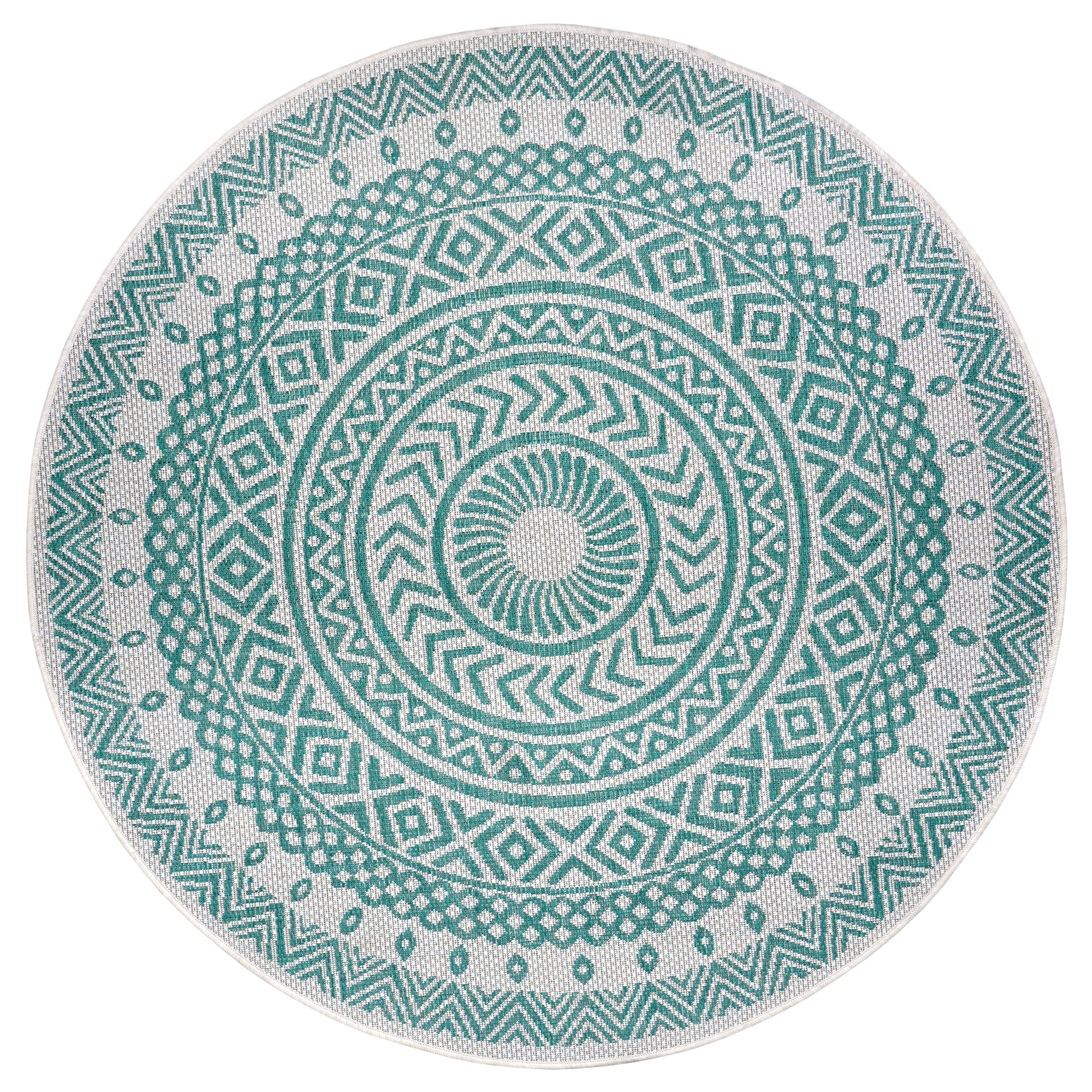 Northrugs Vloerkleed Giro rond in- & outdoor | 