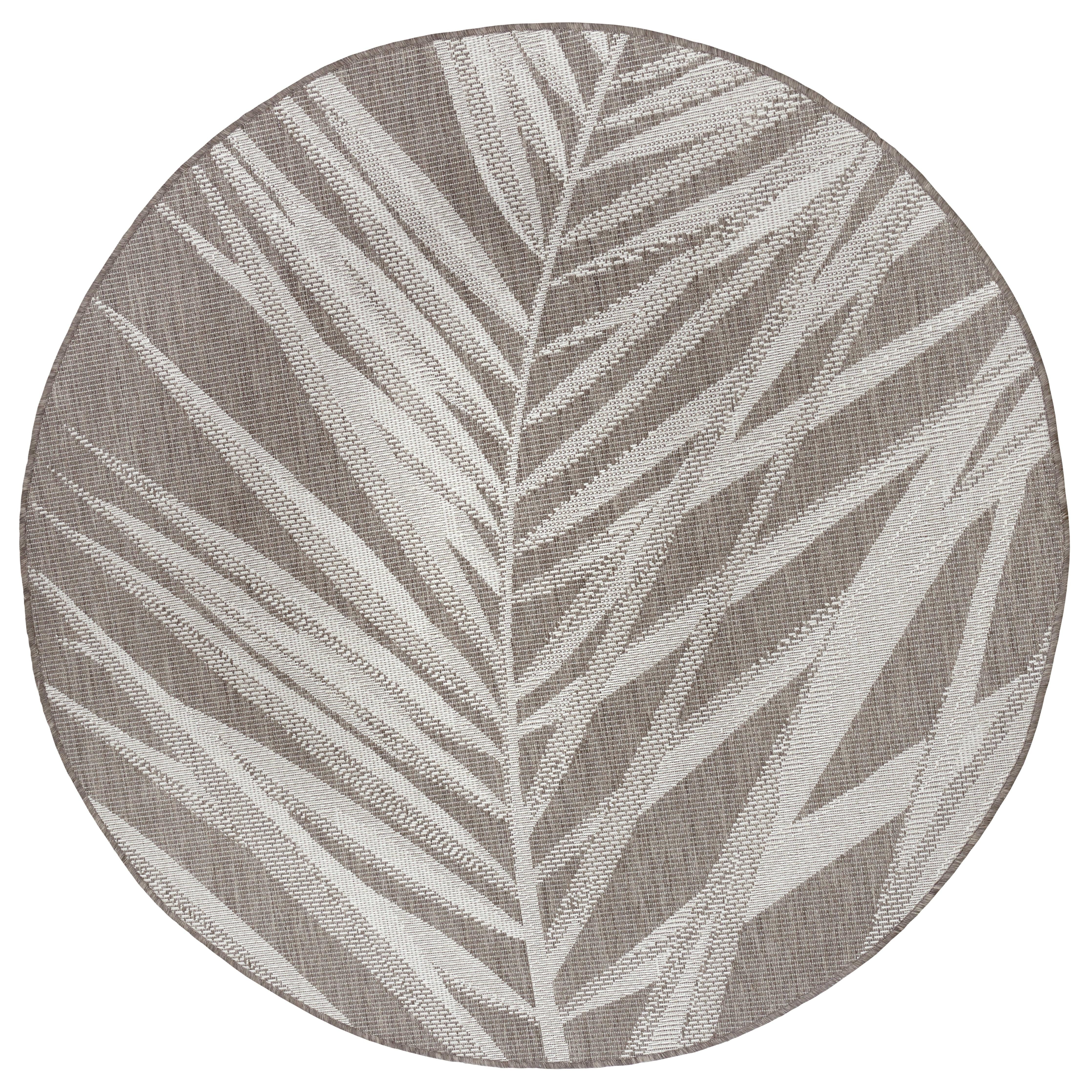 Northrugs Vloerkleed Palm rond in- & outdoor | 