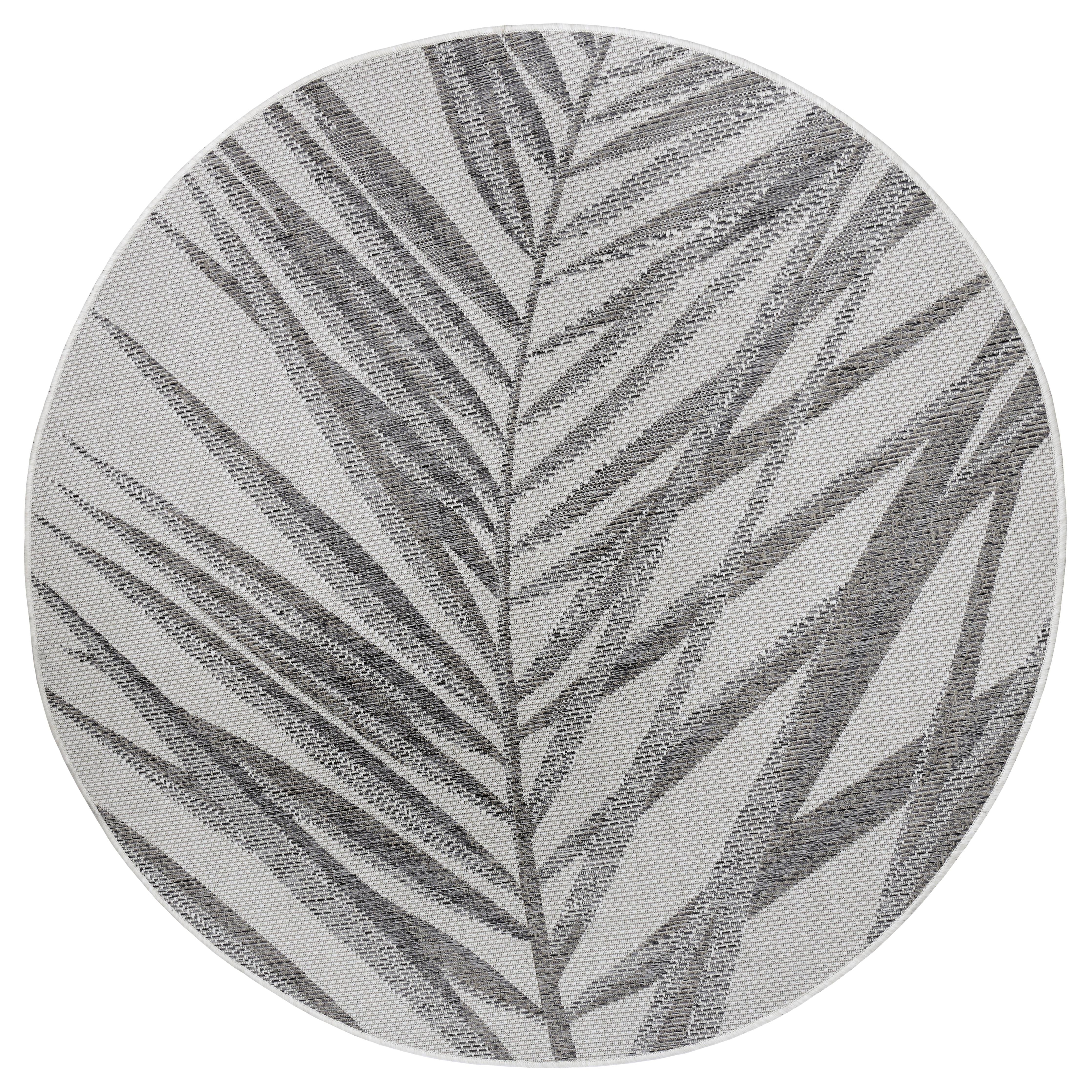 Northrugs Vloerkleed Palm rond in- & outdoor | 
