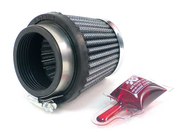 K&N Luchtfilter universeel verchroomd, Universele luchtfilters voor de moto, RC-2500