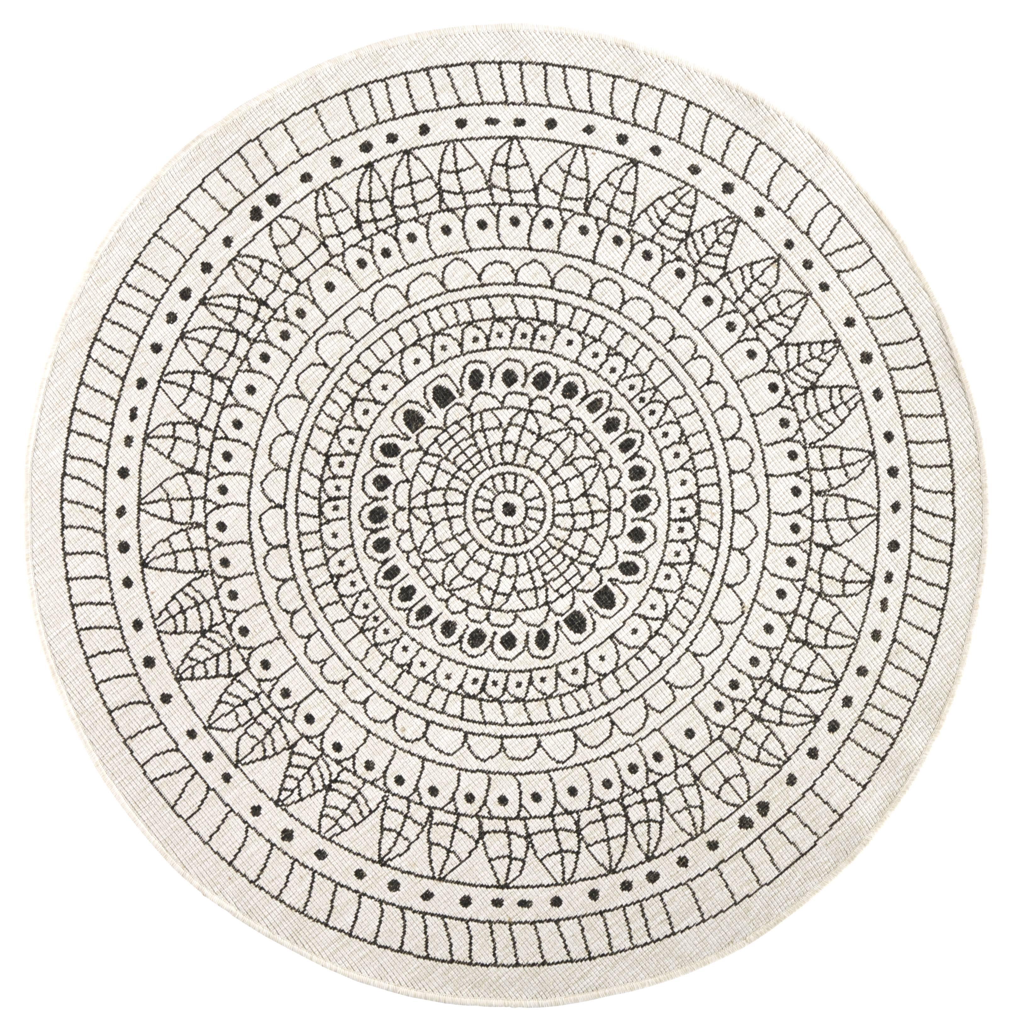 Northrugs Vloerkleed Porto rond in- & outdoor | 