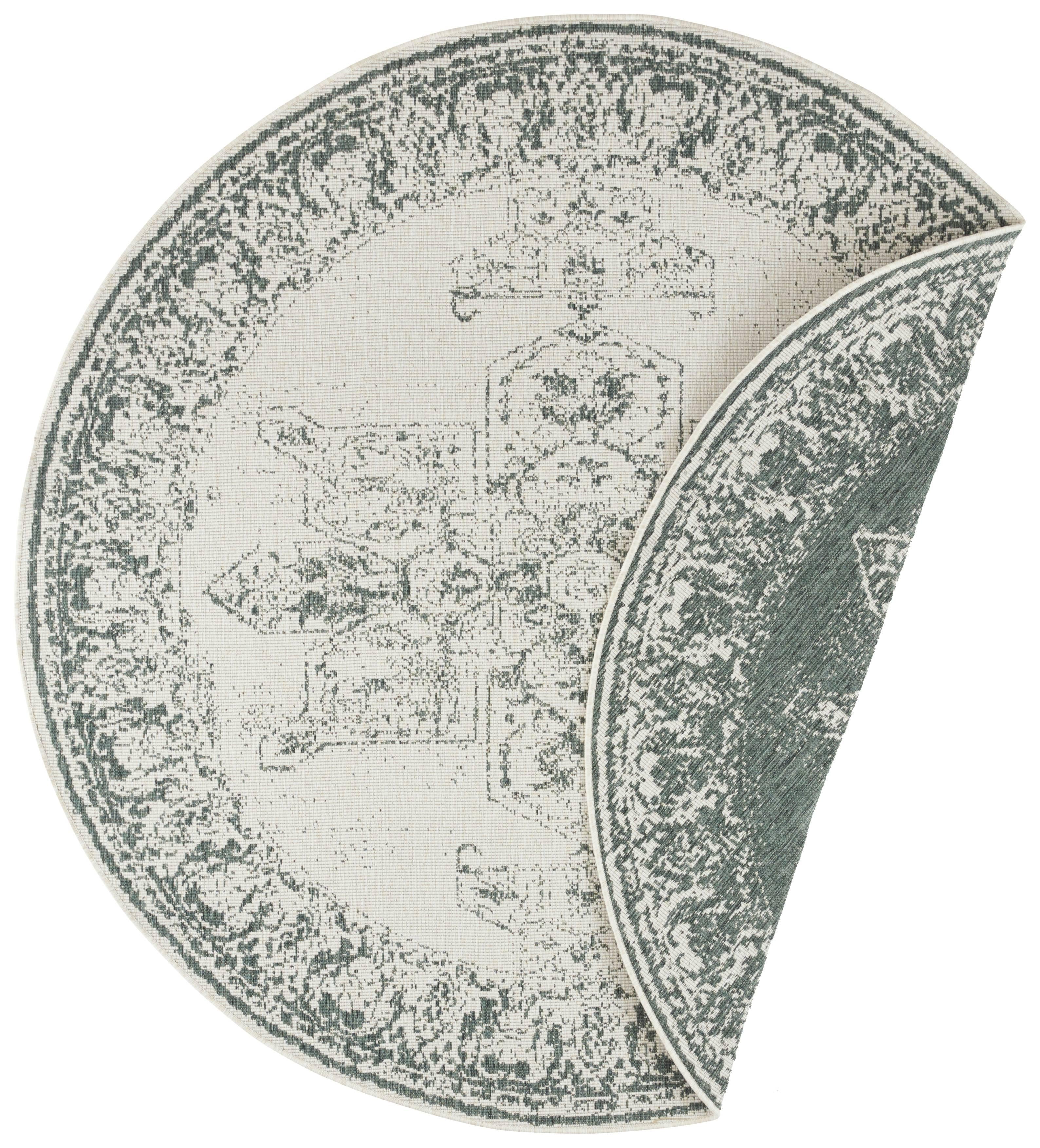 Northrugs Vloerkleed Borbon dubbelzijdig rond in- & outdoor | 