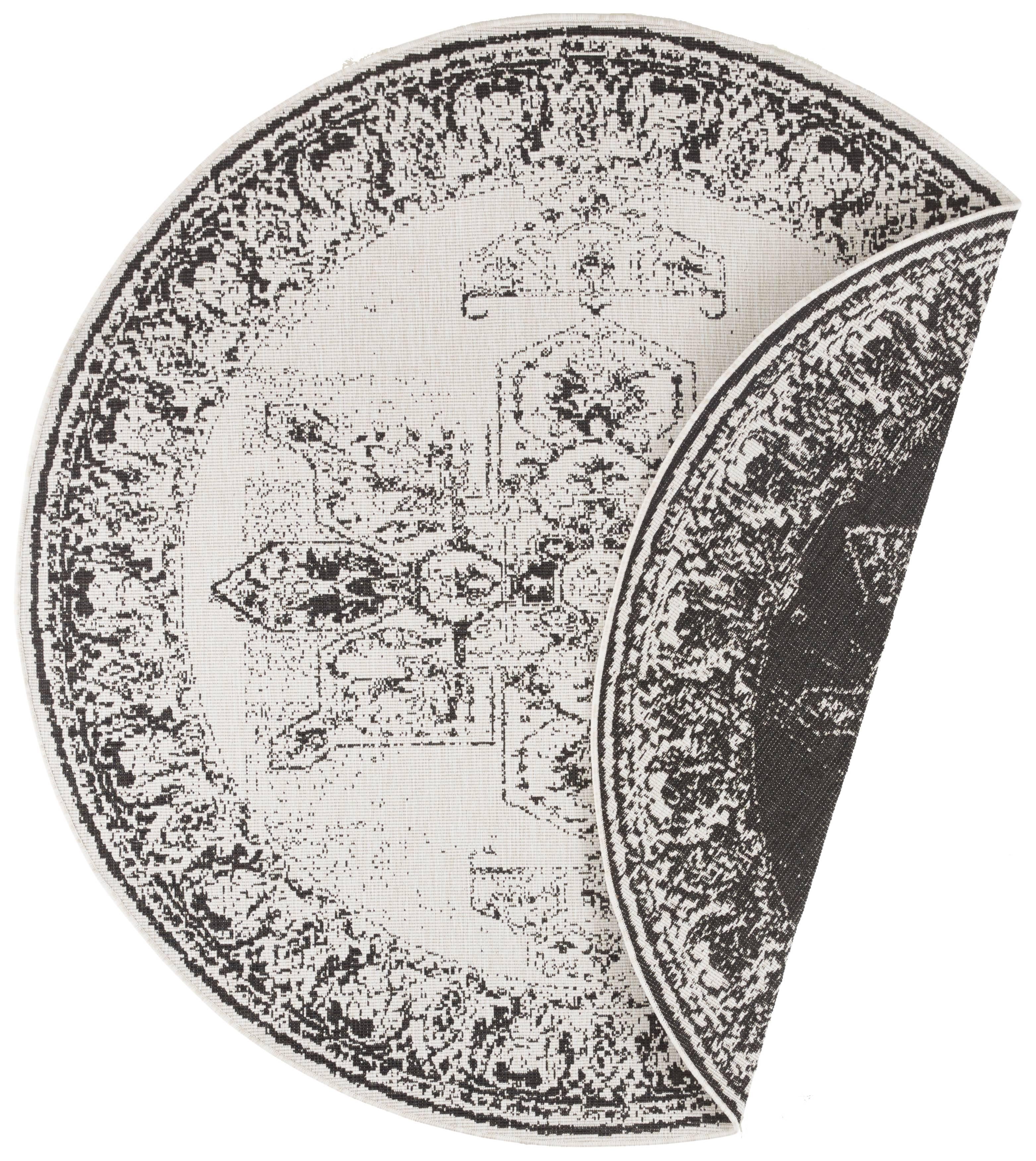 Northrugs Vloerkleed Borbon dubbelzijdig rond in- & outdoor | 