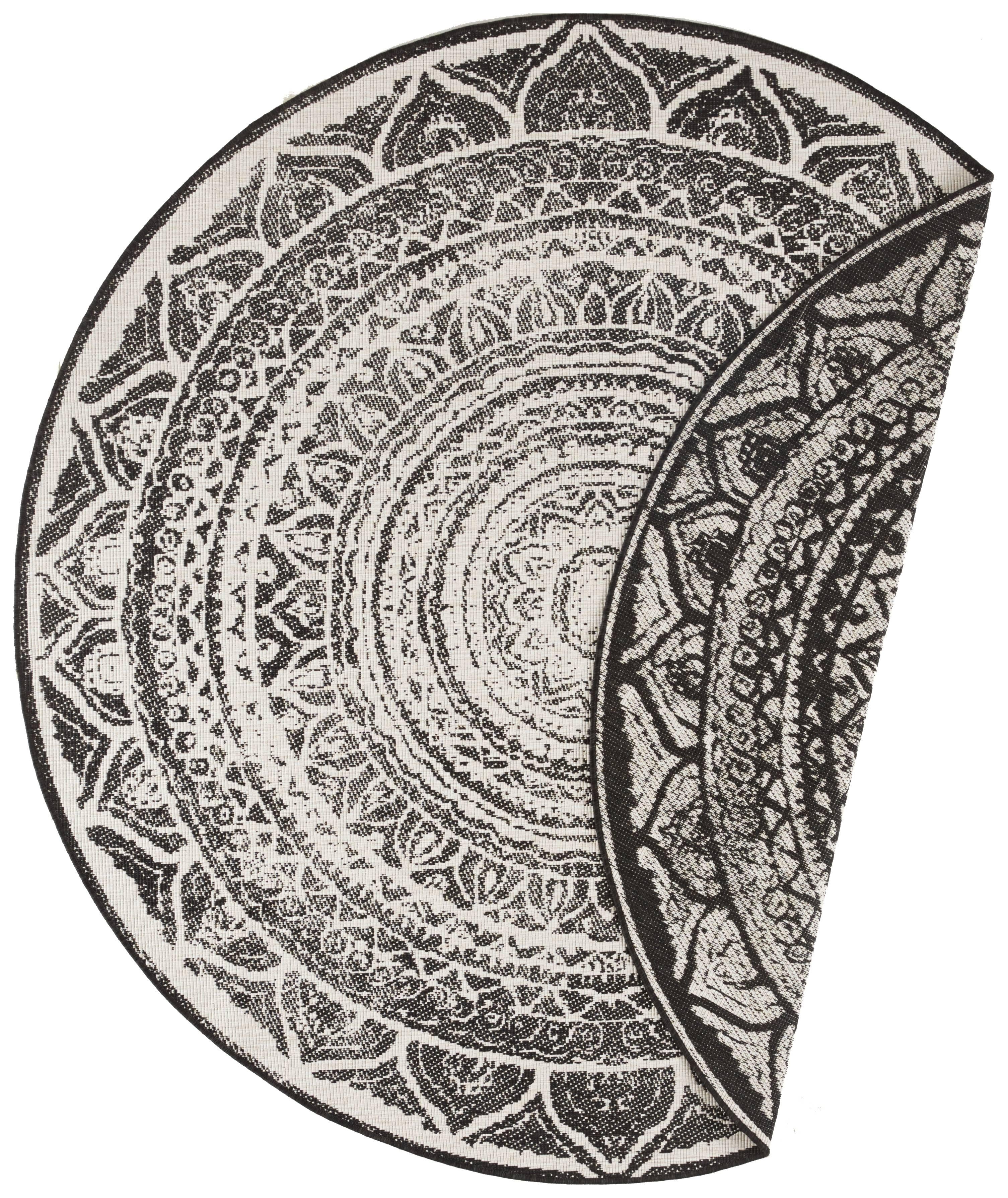 Northrugs Vloerkleed Siruma rond dubbelzijdig in- & outdoor | 