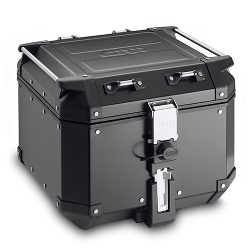 GIVI OBKN42 Trekker Outback Monokey Topkoffer, Topkoffers en zijkoffers voor de moto, Zwart Aluminium