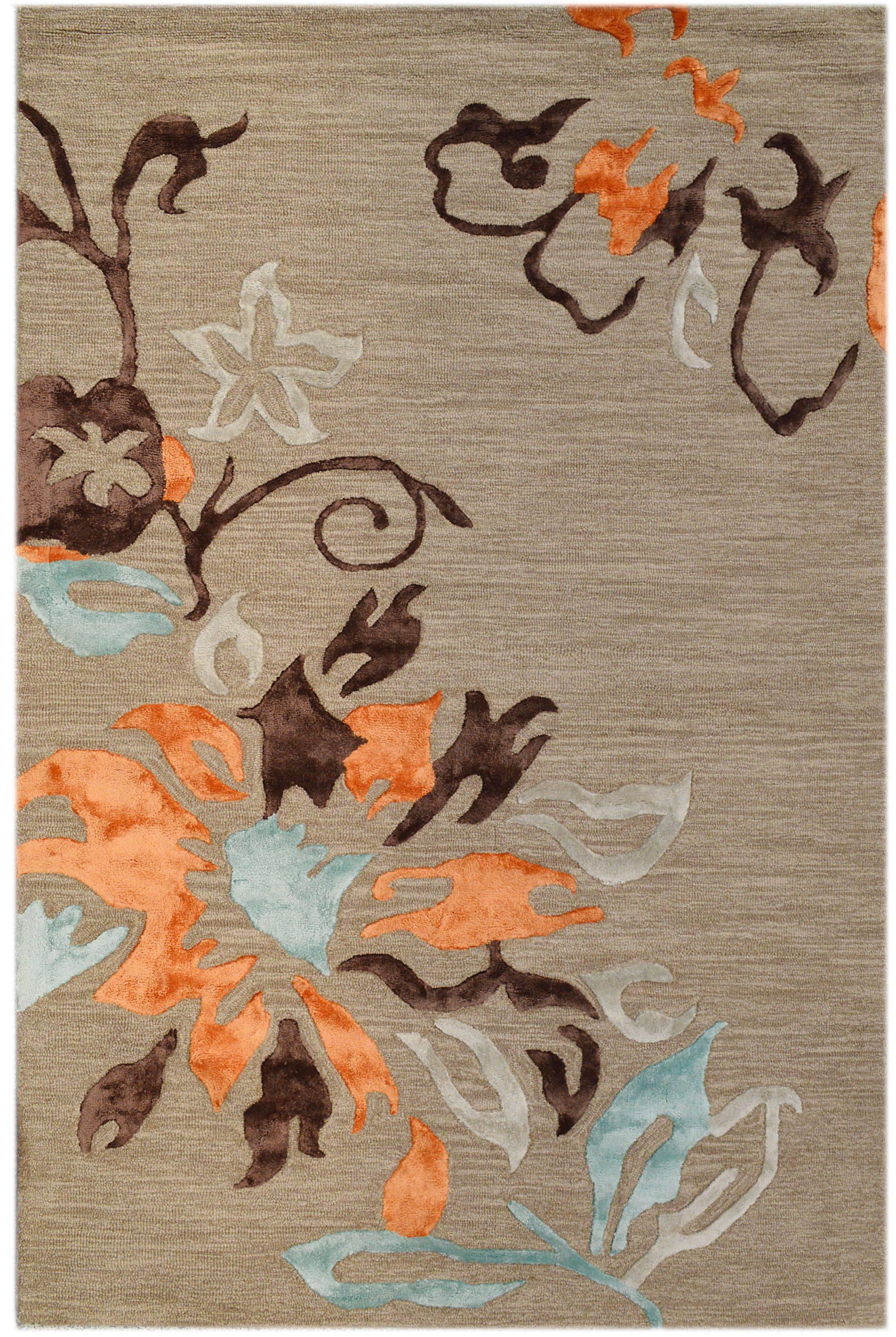 Bakero Vloerkleed Flowers handgemaakt wol | 