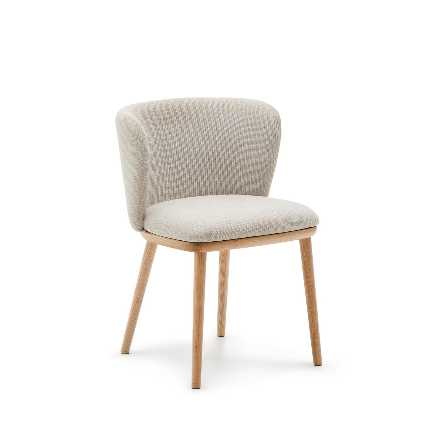 Kave Home Eetkamerstoel Ciselia Chenille - Beige