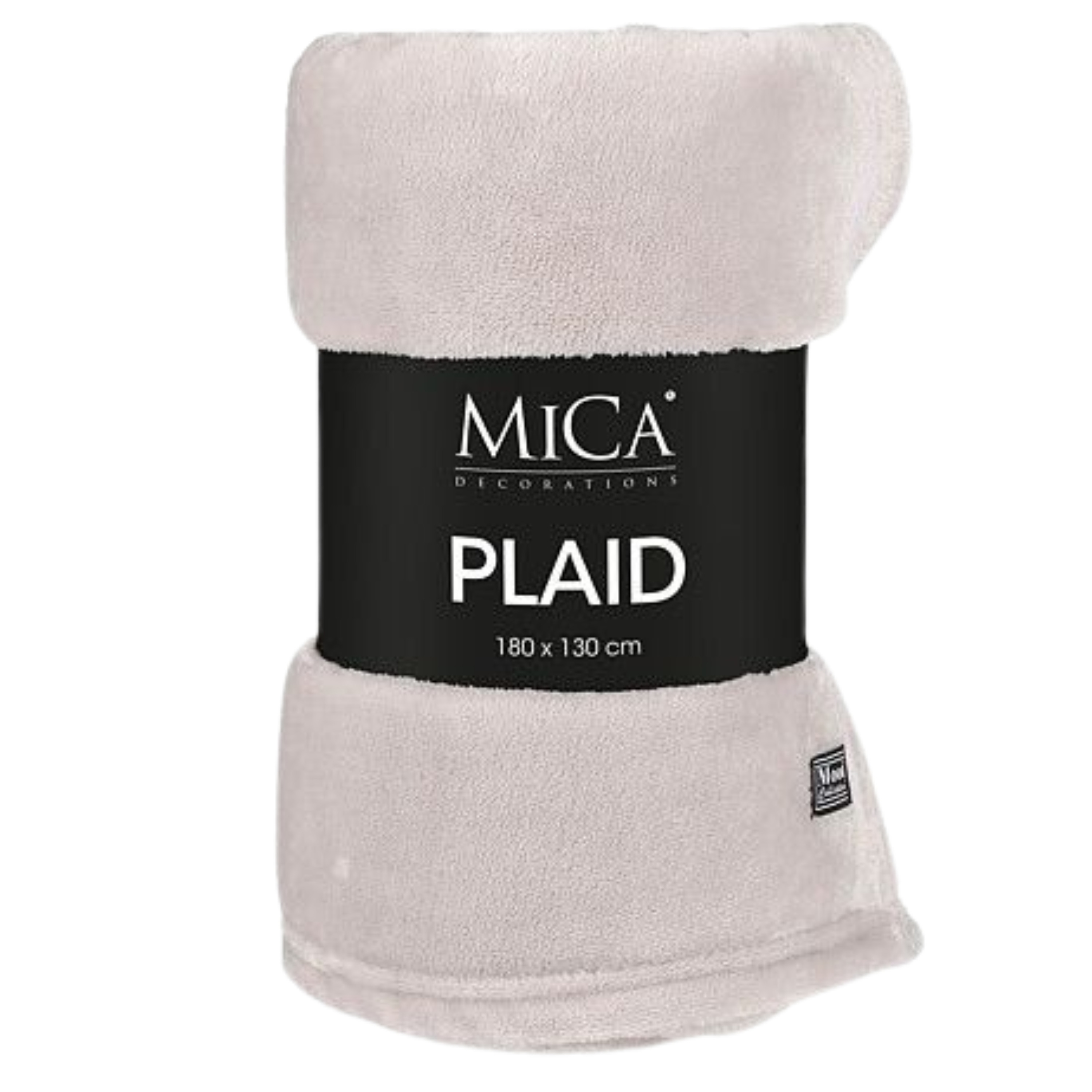 Mica Decorations Fleece deken - lichtgrijs- 130 x 180 cm - polyester - Famke - plaid -
