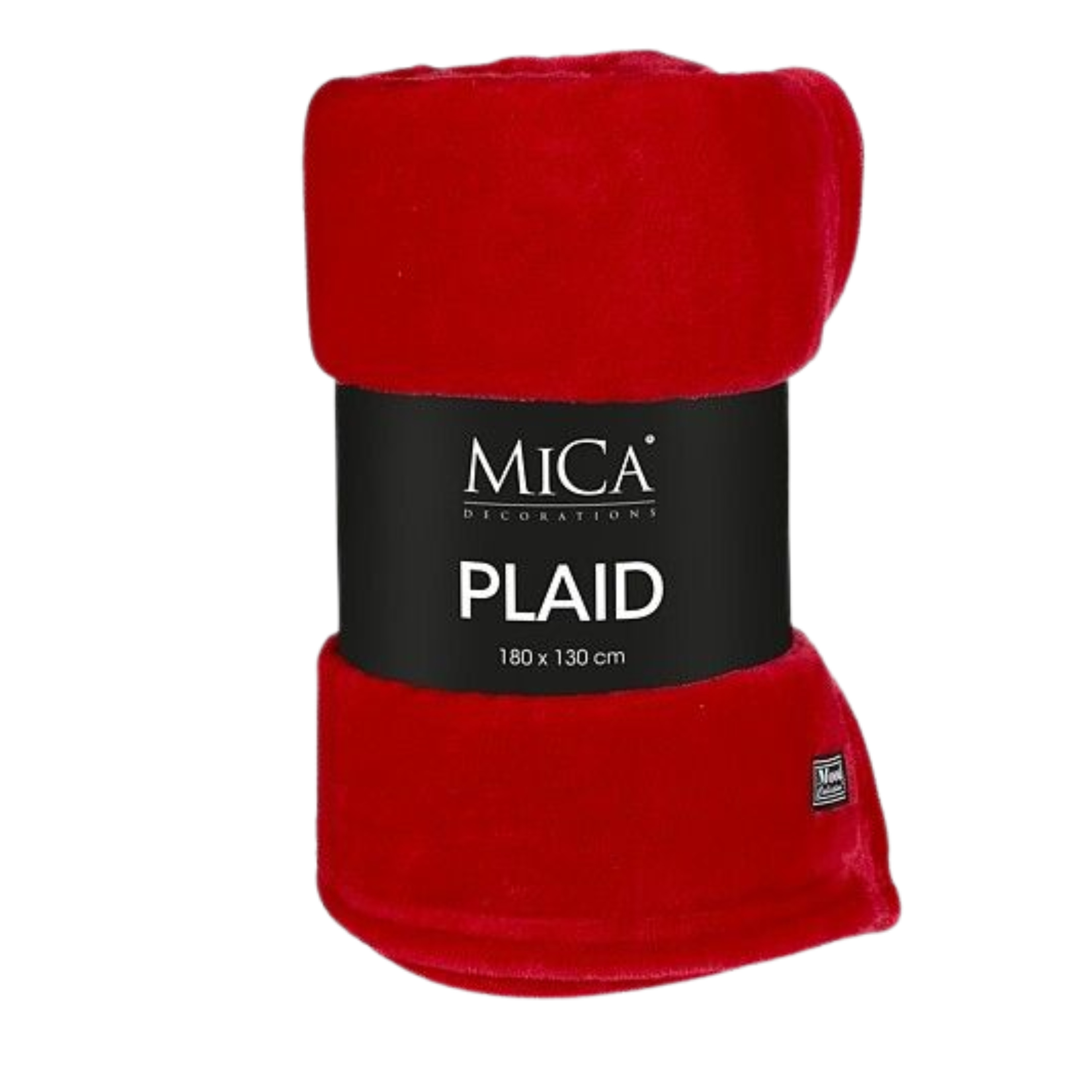 Mica Decorations Fleece deken - rood - 130 x 180 cm - polyester - Famke - fleeceplaid -