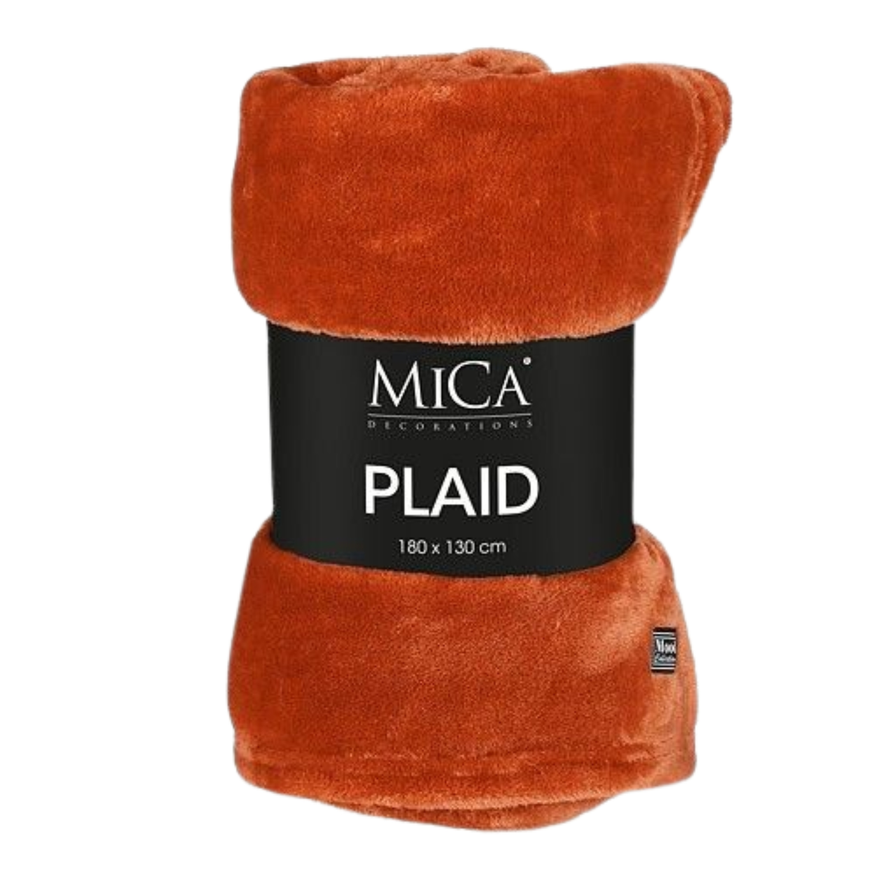 Mica Decorations Fleece deken - terra - 130 x 180 cm - polyester - Famke - fleeceplaid -