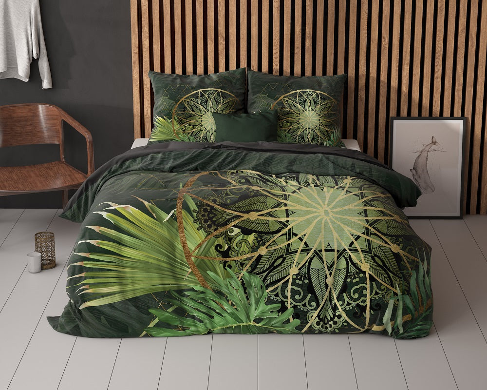 RoyalTextile - Filoe Dekbedovertrek Micropercal - Groen - 200 x 220